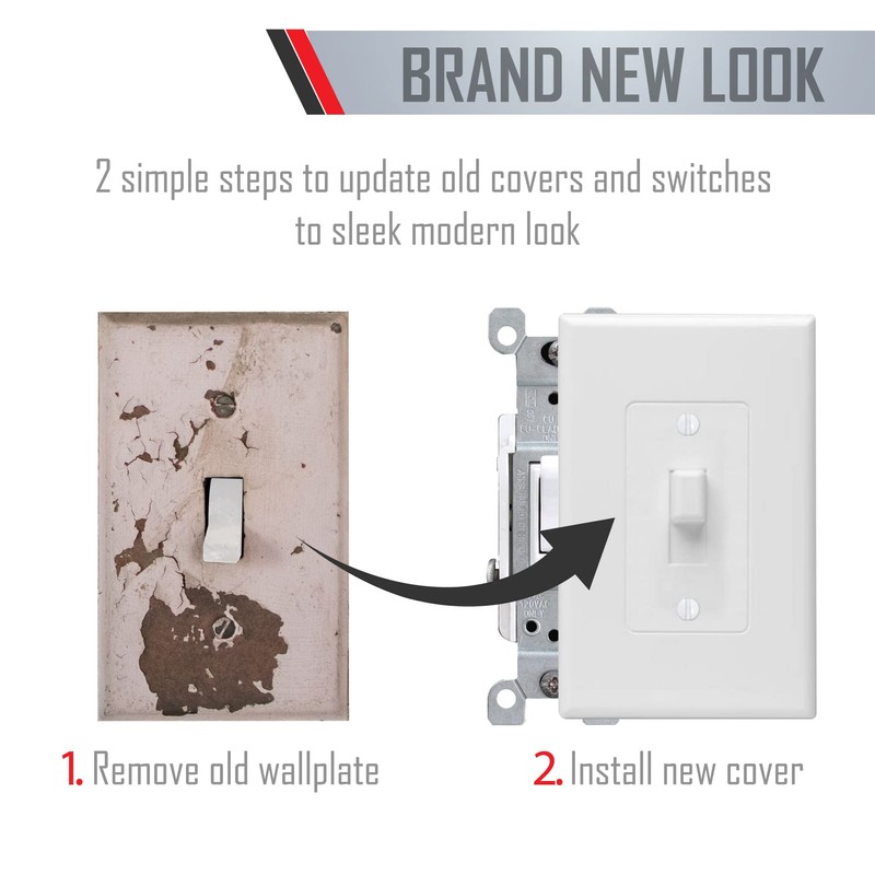 Taymac 2670W Revive Device Wall Plates 1-Gang Masque Decorator Cover,