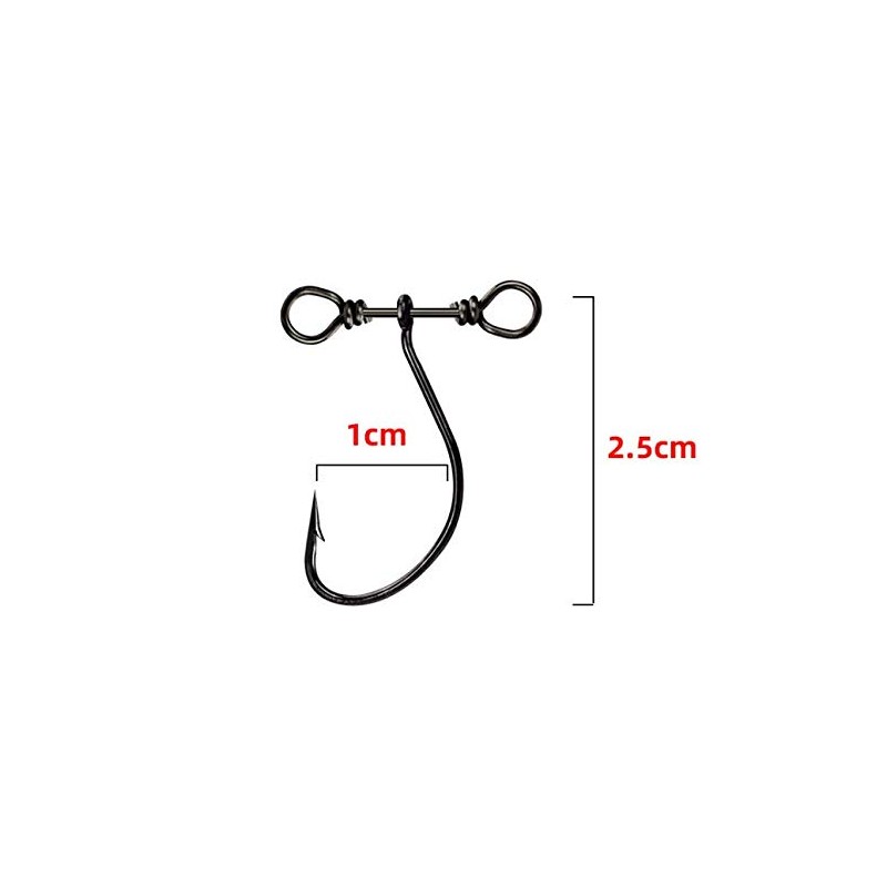 30pcs Drop Shot Fishing Hooks with Drop Shot Rig and