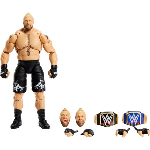 WWE Ultimate Edition Brock Lesnar Action Figure with Accessories, 6-inch Posable Collectible