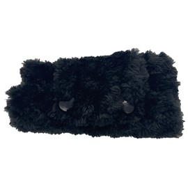 Handmade Centre Back Cover ONLY compatible with AIRFIT F10/ F20 Fleece CPAP BIPAP approx 10x6cm Cheek Strap Covers for Sleep Apnea VARIOUS COLOURS (Black Popcorn)