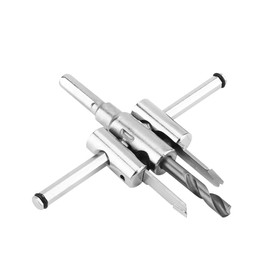 Circle Cutter Adjustable 30-120 mm, Silver Circle Hole Cutter Circle Hole Saw Alloy Circular Hole Saw Metal Wood Circle Hole Cutter Saw Drill DIY Woodworking Tool