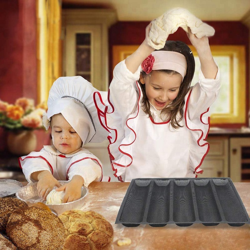FETESUR Silicone Perforated Baking Forms Sandwich Mold French Baguette Bread