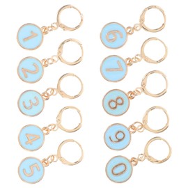 Operitacx Marker for Knitting Crochet Round Metal Yarn Marker Oil Robust Alloy Set