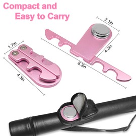 MoyanSuper Pool Stick Holder - Portable Cue Stick Holder Weighted 4-Cue Pool Claw Cue Holder for Billiard Table, Pink