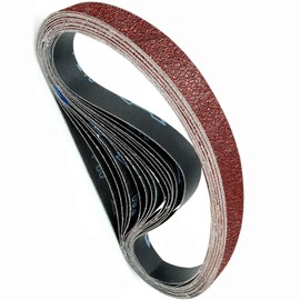 KonaFlex Sanding Belts 15 Pack 1×30 Inch Belt Sander Paper Aluminum Oxide with 60/80/120/150/240 Grits for Woodworking, Paint Sanding, Metalworking, Rust Removal