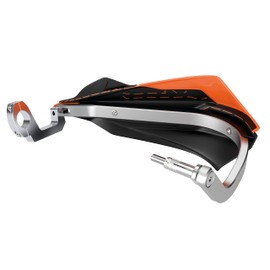 Polisport Trail Blazer Handguard for Motocross – Universal Repair Handguard - Full Wrap-Around for Extreme Riding Condition, Made from 6061 T6 Aluminum for SM, Motard & Dirt Bikes- Red/Black