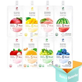 Jelly B Drinkable Konjac Jelly - Variety (8-Pack) | Korean Healthy Drink | Vitamin C + Collagen | 7 Calories + Zero Sugar
