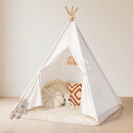 Kids Teepee Tent for Kids, Kid Play Tents for Girls & Boys, Gifts Playhouse for Indoor Outdoor Games, Toddler Toys House for Baby (Tee Pee for Child)