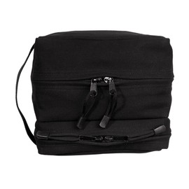 Rothco Canvas Dual Compartment Travel/Shave Kit, Black