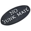 AB Tools No Junk Mail Cast Iron Sign Plaque Door