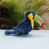 Lulezon Realistic Toucan Plush - 23cm Blue Toucan Stuffed Animal