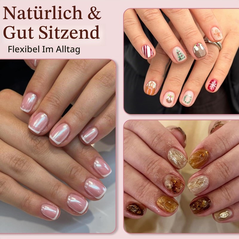 Venares Pack of 500 Extra Short Soft Gel Artificial Nail