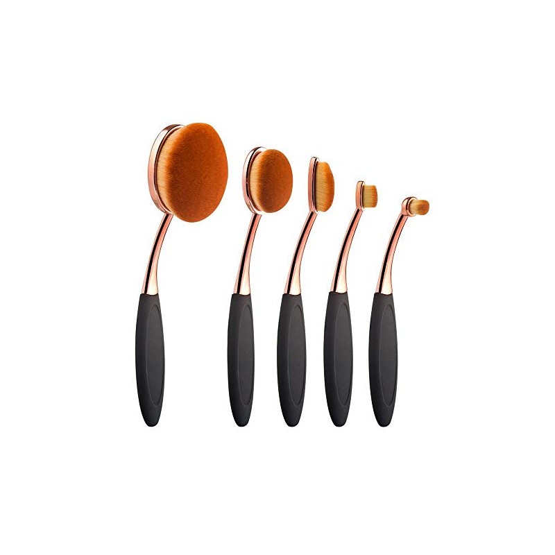 Yoseng Oval Foundation Brush 5 Pcs Toothbrush makeup brushes Fast