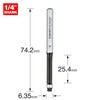 Trend Trade Guided Trimmer, 1/4 Inch Shank, 6.3mm Cut Diameter