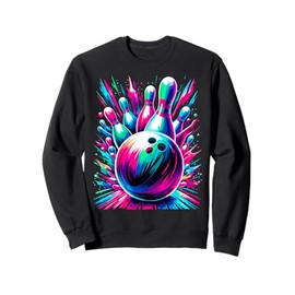 Colorful Bowling Cute Colorsplash Ball Sweatshirt