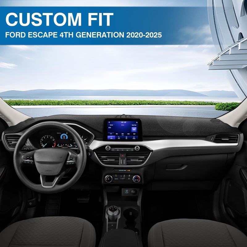 KUST Black Dash Cover for Ford Escape 2020-2023 2024 2025