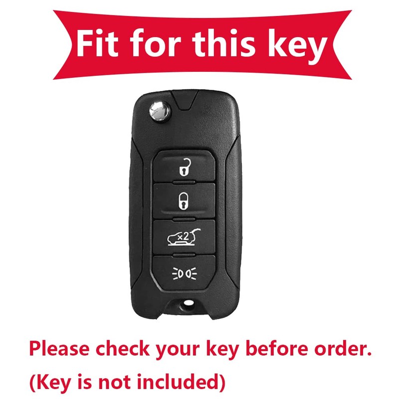 KUNIO Key Case Fits Jeep Compass Renegade TPU Car Key