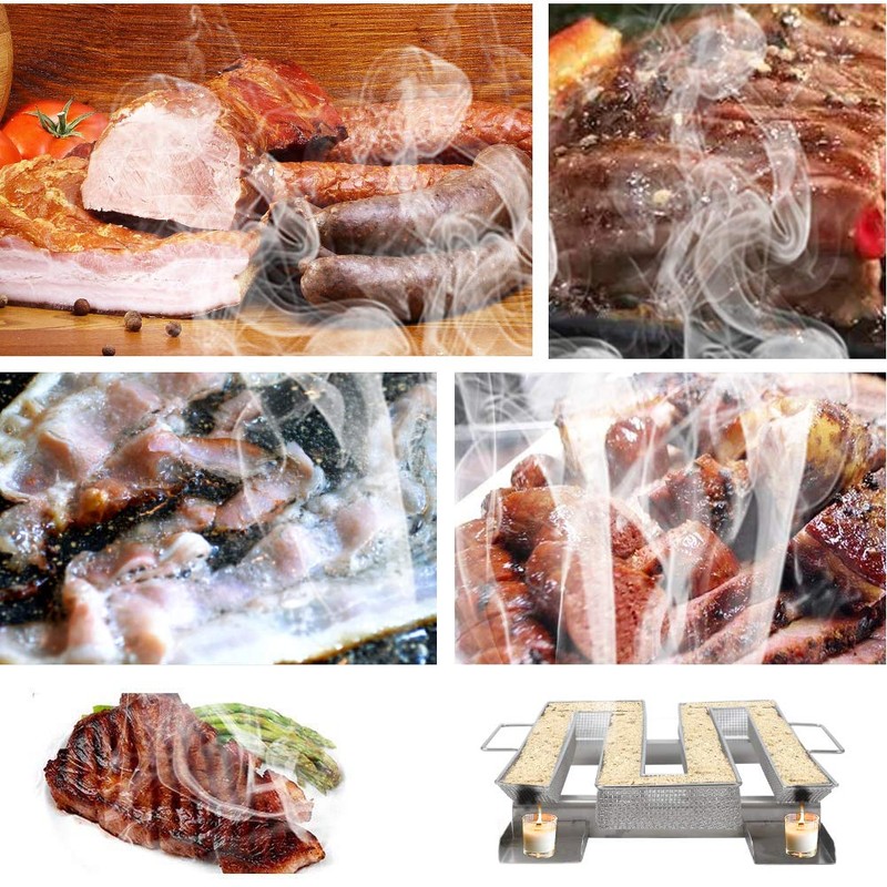 Lyeiaa Cold Smoke Generator, Stainless Steel for Cold Smoking, Food