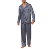 U2SKIIN Mens Silk Pajamas Set, Long Sleeve Satin Pajamas for