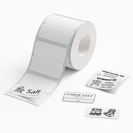 NIIMBOT Label Maker Tape for D101 Printer, Thermal Label Paper for Home Office Organisation, Waterproof Stickers (25 x 30 mm) for Labelling Devices, White