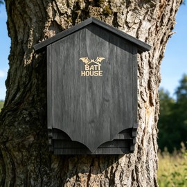 Bat Houses for Outdoors for Tree, Large Double Chamber Bat Box for Outside, Wooden Bat House Kit for Bats to Land and Roost