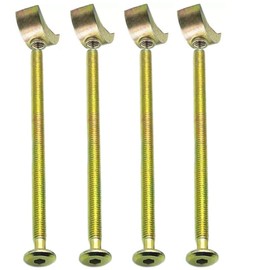 Half Moon M6 Threaded Washers With Furniture Connecting Bolts For Bunk Beds & Baby Cots 100mm (8 Bunk Bed Bolts + 8 Half Moon Nuts)