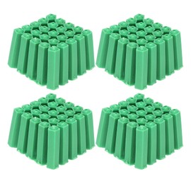 Green Plastic Masonry Screw, 100Pcs Plastic Expansion Screw Expansion Tube into the Wall Rubber Particles M6 Rubber Plug Fixed Wall Anchor Dry Wall Plug Anchor