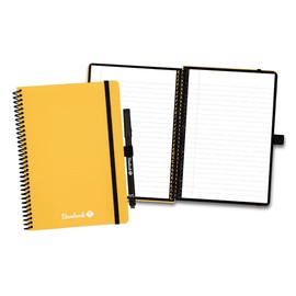 BAMBOOK Colourful Notebook - Yellow - A5 - Lined, Reusable Notebook, Notepad, Reusable Notebook