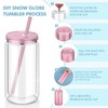 Nuenen 20 Pcs 16 oz Plastic Snow Globe Tumbler Pre