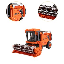 MagiDeal Combine Harvester Toys Harvester Pretend Toy Play Movable Farm Tractor Toy for Kids Simulation Mini Harvester for Kids Boys Girls Birthday Gift, Orange
