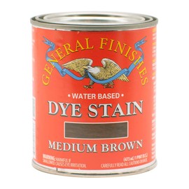 General Finishes Water Based Dye, 1 Pint, Medium Brown