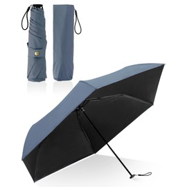 nicolde Ultra Lightweight Women's Folding Umbrella, UV Protection, 99.9% Light Blocking, Rain or Shine, Size Larger, Firm, Durable, Easy to Use, Stylish for Everyday Outings, blue (navy blue)