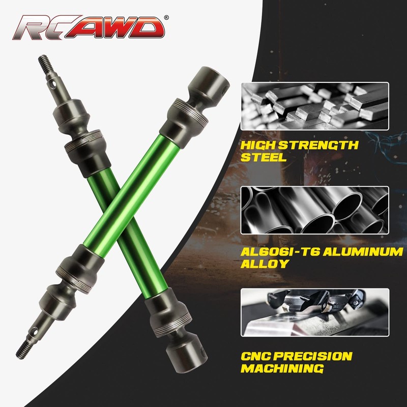 RCAWD 4X Slider Front/Rear Drive Shaft Set for 1/10 Arrma