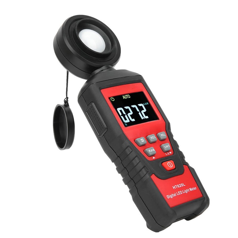 HT620L High Accuracy Portable Digital Light Illuminance Meter Photometer 0‑200000Lx