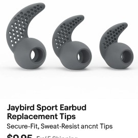 all Jaybird Sport Earbud Replacement Tips – Secure Fit, Sweat-Resistan