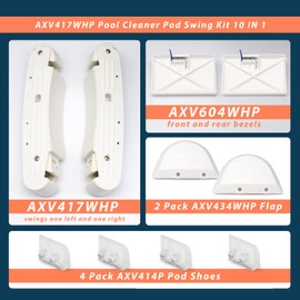 Lisnhlin AXV417WHP Pool Cleaner Pod Swing Kit Compatible with Hayward Pool Cleaner, Pool Cleaner Wing & Pod Shoe Combo Maintenance Kit, AXV604WHP Front & Rear Bezels, AXV434WHP Flap, AXV414P Pod Shoes