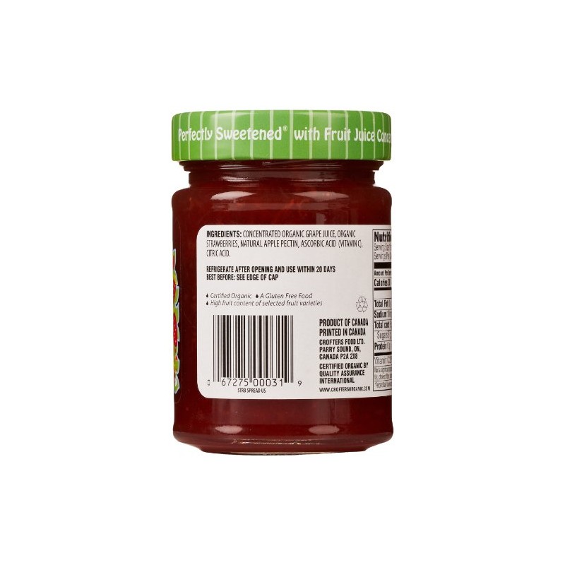 Crofters Crofter's Organic Strawberry Fruit Spread, 10 Oz