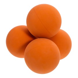 DECHOUS 4 Pcs High Bouncy Squash Training Balls for Orange Rubber Racketballs Enhance Reaction Speed Coordination for Indoor Outdoor Practice Compact Portable Design