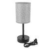 LED Table Lamp Fabric Lampshade USB A and USB C