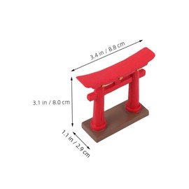 GRIRIW Decorative Mini Gate 2pcs Japanese Ornament Garden Fish Tank Home Aquarium Japanese Garden Decor Oriental Art Craft