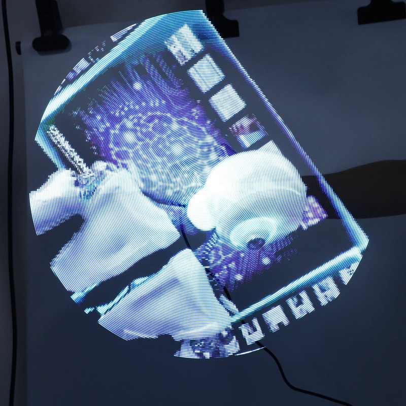 3D Hologram Fan 224 LED Light Beads High Resolution 3D