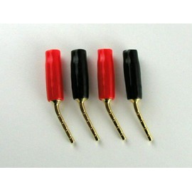 Pin Plugs Mini Plug Speaker Terminals Gold Plated Set of 8