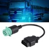 OBD2 Adapter, 9 Pin to 16 Pin OBDII Truck Diagnostic