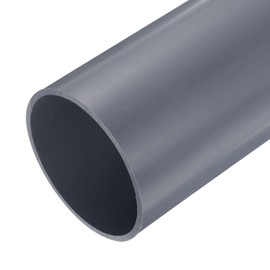 MECCANIXITY 4 Inch PVC Rigid Tube Round Pipe 101.6mm ID 110mm OD 9" Length Light Grey High Impact for Water Pipe, Crafts, Cable Sleeve