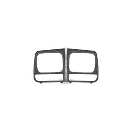 Evan Fischer Driver and Passenger Side Headlight Door Set Compatible With 1997-2001 Jeep Cherokee With Parking Light Hole Black CH2513157 CH2512157