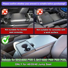 RUNROAD Center Console Tray for 2015-2026 Ford F150 /2017-26 F250 F350 F450