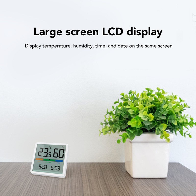 Temperature Humidity Monitor 3 in 1 Temp Tester Digital Display