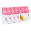 AMOOS Weekly Pill Organizer 2 Times a Day, Stylish Pill