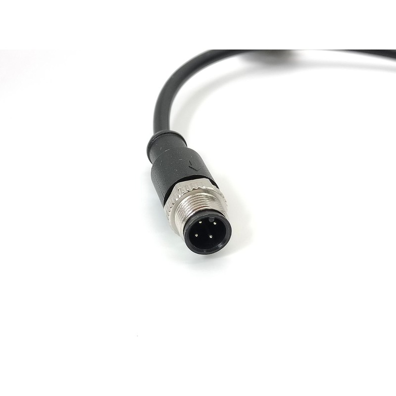 M12 4-Pin Connector PVC Sensor Cable, A Code Straight Male