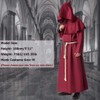 BLESSUME Robe Friar Medieval Renaissance Cowl Hooded Monk Costume, M,